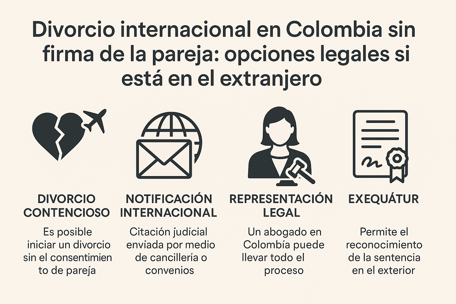 ¿Qué hacer si mi pareja no quiere firmar el divorcio y está fuera del país?